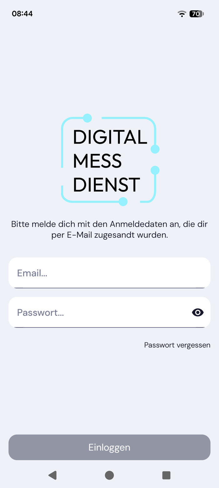Anmeldebildschirm